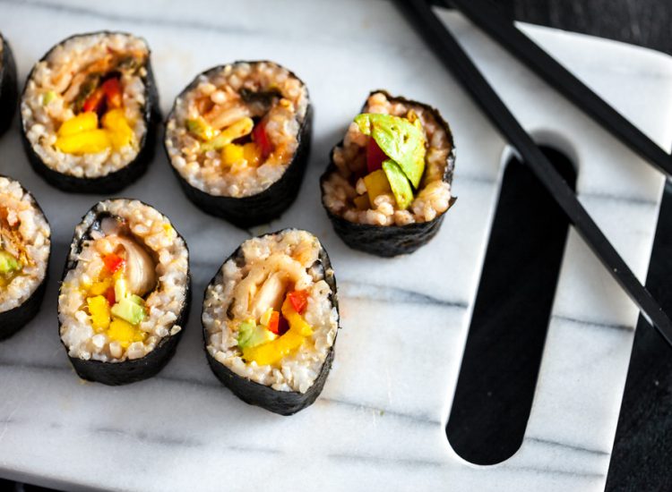 Sushi gạo lứt cho người ăn chay
